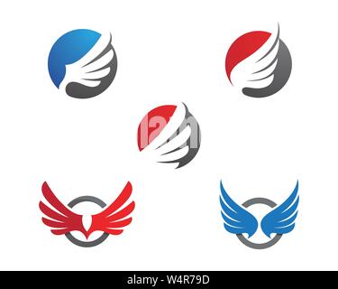Aile Falcon Modèle Logo vector illustration design Illustration de Vecteur
