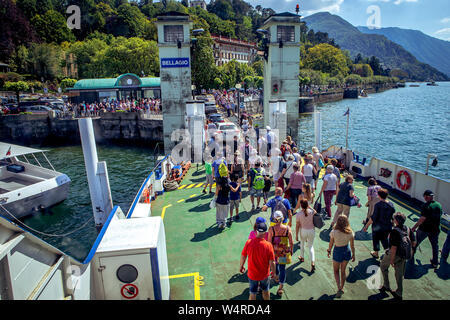 BELLAGIO, ITALIE, 01 juin 2019 : ferry à Bellagio, sur le lac de Côme, 01 juin 2019, à Bellagio, Italie Banque D'Images