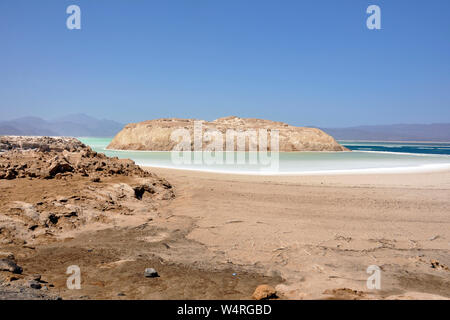 La région du lac Assal, Djibouti, paysage Banque D'Images