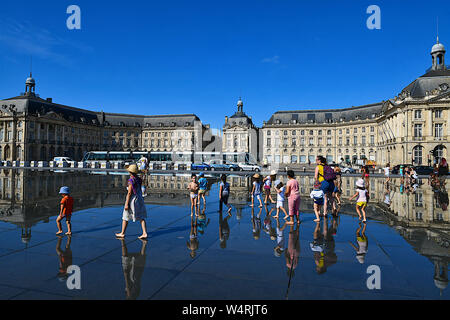 Place de la Bourse, Bordeaux, Gironde, France Banque D'Images