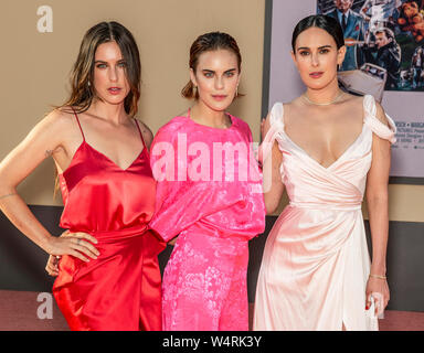Los Angeles, CA - le 22 juillet 2019 : Tallulah Belle Willis, Scout Larue Willis et Rumer Willis assister à la première de Los Angeles il était une fois dans l'H Banque D'Images