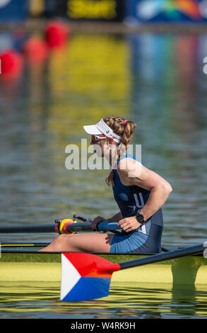 Plovdiv, Bulgarie, 10 au 12 mai 2019, la FISA, 1 Coupe du monde d'Aviron, de canoë et d'aviron de Plovdiv, Centre © Peter SPURRIER/Intersport Images] Banque D'Images