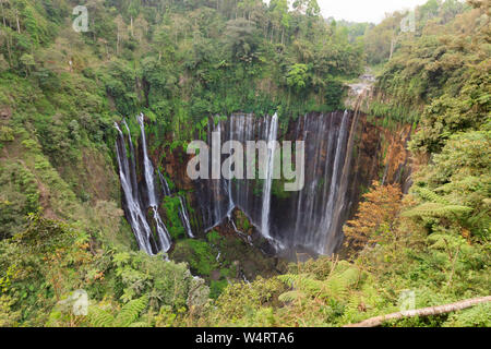 La Coban Sewu cascade, près de Malang, Java, Indonésie Banque D'Images