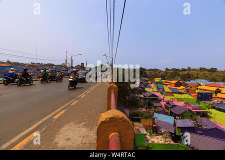 Kampung Warna Warni Jodipan Village coloré Malang Banque D'Images