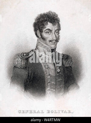 SIMON BOLIVAR (1783-1830) chef militaire vénézuélien Banque D'Images