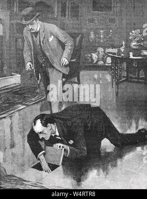 SHERLOCK HOLMES : L'AVENTURE DE LA DEUXIÈME TACHE par Arthur Conan Doyle paru en 1904 Banque D'Images