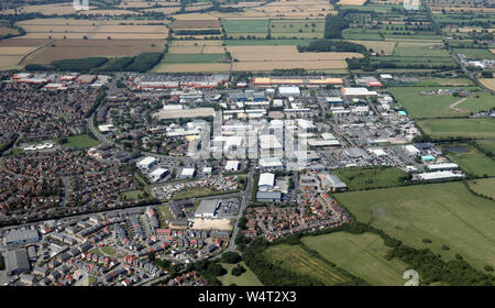 Vue aérienne de Clifton Moor, au nord de York, Royaume-Uni Banque D'Images