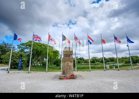 War Memorial à Pegasus Bridge, en Normandie, France Banque D'Images