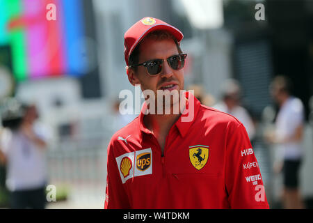 Hockenheim, Allemagne. Le 25 juillet, 2019. Grand Prix de Formule 1 Allemagne 2019 Dans le pic : Sebastian Vettel (GER) Scuderia Ferrari SF90 Crédit : LaPresse/Alamy Live News Banque D'Images