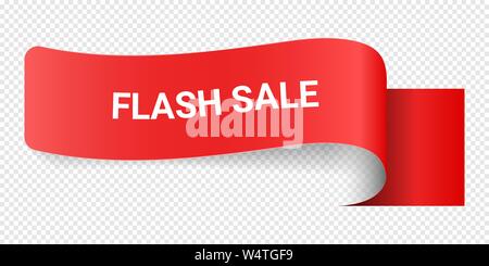 Illustration vecteur rouge Sign Vente Flash. Illustrations pour la promotion de la commercialisation pour les impressions et les affiches, cartes de menu, Shop, café, restaurant d'insignes, Tags, etc. Emballage eps 10 Illustration de Vecteur