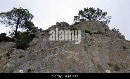 Formations rocheuses dans le Parc Naturel des Sierras de Tejeda, Andalousie Banque D'Images