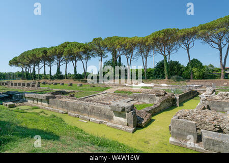 Aquileia, région du Frioul-Vénétie Julienne, Italie. vue de la zone archéologique de l'ancien port fluvial romain Banque D'Images