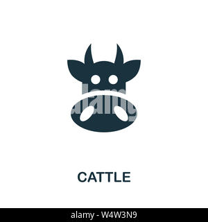 Symbole représentant un bétail. Affiche créative de la collection d'icônes de ferme. Icône de bouvier plein et plat pour ordinateur et mobile Banque D'Images