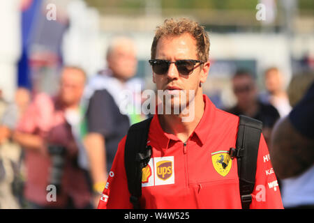 D'Hockenheim, Hockenheim, Allemagne. Le 25 juillet, 2019. Mercedes-Benz de Formule 1 Grand Prix d'Allemagne ; Jour de l'arrivée, la Scuderia Ferrari, Sebastian Vettel : Action Crédit Plus Sport/Alamy Live News Banque D'Images