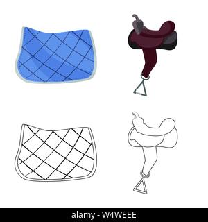 Conception de vecteur matériel équitation - symbole. Ensemble d'équipements et de concurrence pour l'icône vecteur stock. Illustration de Vecteur
