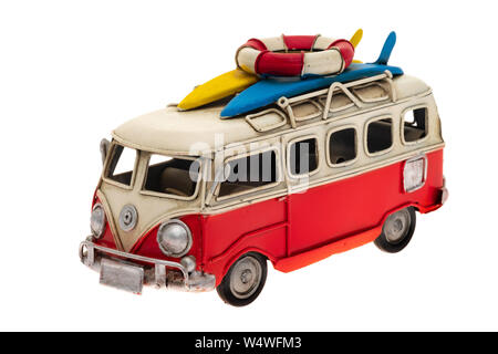 Volkswagen camper - Fond blanc Banque D'Images