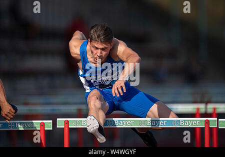 Leverkusen, Allemagne. 24 juillet, 2019. Eric BALNUWEIT, l'Allemagne, l'action. 110m de Huerden Maenner, athlétisme Bayer Classics sur 24.07.2019 à Leverkusen/Allemagne. Utilisation dans le monde entier | Credit : dpa/Alamy Live News Banque D'Images