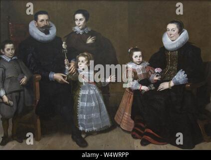 Cornelis De Vos (1585-1651) - Portret van een familie (1631) Banque D'Images