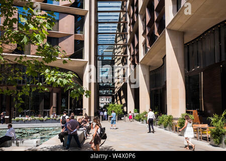 Bloomberg Building, Media group le siège européen, 3, Rue de la reine Victoria, Ville de Londres, Angleterre, Royaume-Uni Banque D'Images