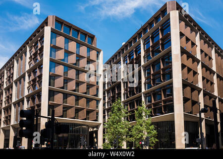 Bloomberg Building, Media group le siège européen, 3, Rue de la reine Victoria, Ville de Londres, Angleterre, Royaume-Uni Banque D'Images