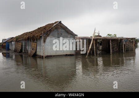 Inondations au Bangladesh. Banque D'Images