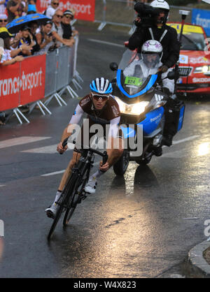 25 juillet 2019 à Embrun, Valloire, Provence-Alpes-C&# xf4;te d'Azur, France ; Tour de France étape 18 ; Romain Bardet, Agr La Mondiale Banque D'Images