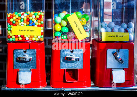 Machine Gumball à Vrouwenpolder, Pays-Bas Banque D'Images