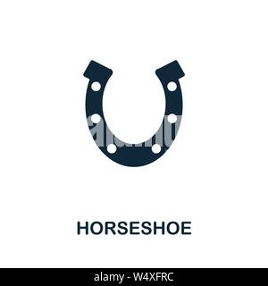 Vector illustration icône Horseshoe. Signe de la création d'une ferme icônes collection. Pourvus d''une télévision et d'ordinateur pour l'icône cheval mobile. Symbole, logo Vector Illustration de Vecteur