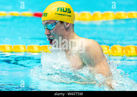 25 juillet 2019 Gwangju, Corée du Sud 18e Championnats du monde de la FINA 25-07-2019: Zwemmen: WK 2019: Gwangju STUBBLETY-COOK Zac Australie Gwangju Corée du Sud 25/07/2019 natation hommes 200m BreastStroke semi-inal 18e Championnats du monde de la FINA Aquatics Centre universitaire de Nambu Banque D'Images