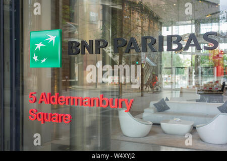 BNP Paribas, 5 Aldermanbury Square, Barbican, Londres, EC2, UK Banque D'Images