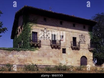 CASA DE LOS AZCARRAGA - SIGLO XVI/XVIIII. Lieu : CASA DE LOS AZCARRAGA. SALVATIERRA O AGURAIN. L'ALAVA. L'ESPAGNE. Banque D'Images