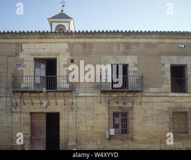 AYUNTAMIENTO-FACHADA-DET. Lieu : extérieur. MORALES DE TORO. Zamora. L'ESPAGNE. Banque D'Images