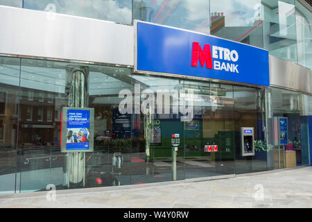 Metro Bank, Londres, mur, Ville de London, UK Banque D'Images