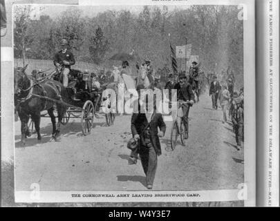 Coxey au Capitol. L'armée de quitter le camp de Commonweal Gilgil Banque D'Images