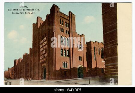 Carte postale gravée de l'Arsenal, de l'Est 166e Rue et avenue Franklin, Bronx, New York City, New York, publié par photo et carte postale d'Art Co, 1905. À partir de la Bibliothèque publique de New York. () Banque D'Images