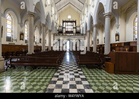 La salle principale et l'orgue de la cathédrale catholique de Hong Kong de l'Immaculée Conception Banque D'Images