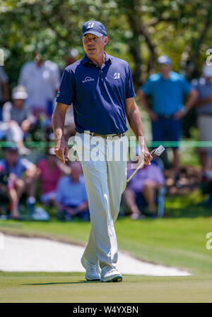 Memphis, TN, USA. Le 25 juillet, 2019. Matt Kuchar au cours de la première ronde de la WGC-FedEx St. Jude Invitational Golf Tournament à TPC Southwind à Memphis, TN. Siegel gris/Cal Sport Media/Alamy Live News Banque D'Images