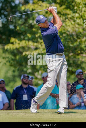 Memphis, TN, USA. Le 25 juillet, 2019. Matt Kuchar au cours de la première ronde de la WGC-FedEx St. Jude Invitational Golf Tournament à TPC Southwind à Memphis, TN. Siegel gris/Cal Sport Media/Alamy Live News Banque D'Images