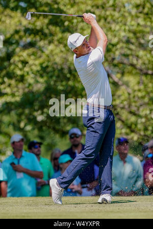 Memphis, TN, USA. Le 25 juillet, 2019. Justin s'est accru au cours de la première ronde de la WGC-FedEx St. Jude Invitational Golf Tournament à TPC Southwind à Memphis, TN. Siegel gris/Cal Sport Media/Alamy Live News Banque D'Images