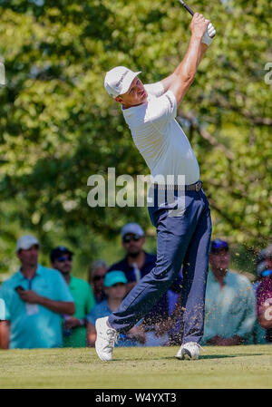 Memphis, TN, USA. Le 25 juillet, 2019. Justin s'est accru au cours de la première ronde de la WGC-FedEx St. Jude Invitational Golf Tournament à TPC Southwind à Memphis, TN. Siegel gris/Cal Sport Media/Alamy Live News Banque D'Images