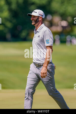 Memphis, TN, USA. Le 25 juillet, 2019. Dustin Johnson au cours de la première ronde de la WGC-FedEx St. Jude Invitational Golf Tournament à TPC Southwind à Memphis, TN. Siegel gris/Cal Sport Media/Alamy Live News Banque D'Images