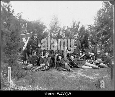 Culpeper, Va. Gen Robert O. Tyler et le personnel de l'artillerie de réserve ; une autre vue Banque D'Images