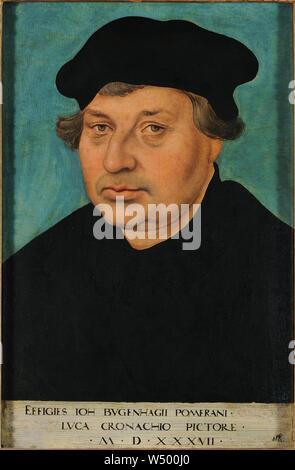 Lucas Cranach (I) - Johannes Bugenhagen. Banque D'Images