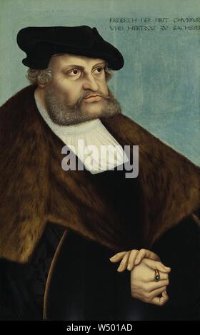 Lucas Cranach d.Ä. - Friedrich III. von Sachsen, genannt der Weise Banque D'Images