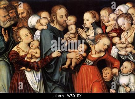 Lucas Cranach le Vieux Christ bénissant les enfants, Frankfurt am Main, Banque D'Images