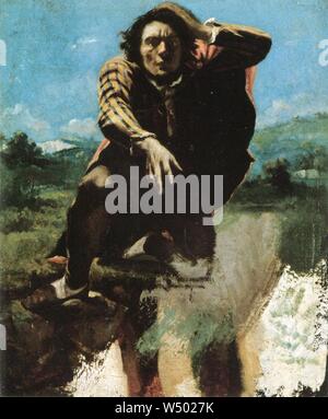 L'homme fait les fous de terreur par Gustave Courbet. Banque D'Images