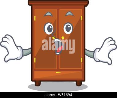 Surpris armoire isolée dans la caricature d'un vector illustration Illustration de Vecteur