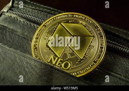 Neo est un moyen moderne d'échange et cette crypto-monnaie est un moyen de paiement pratique Banque D'Images