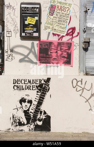 L'Art de la rue, Brick Lane, London, E1, la Grande-Bretagne. Banque D'Images