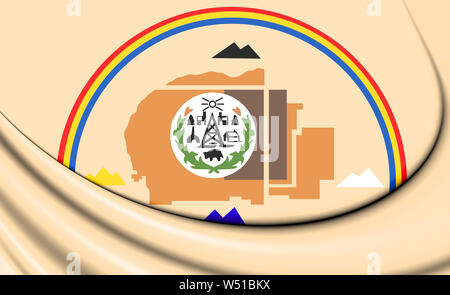 3D Drapeau de la Nation Navajo. 3D Illustration. Banque D'Images